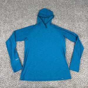 NRS Hoodie Womens XL Blue Heather Sun UPF 50 H2Core Silkweight Outdoor Active
